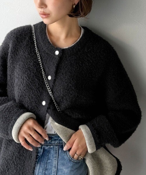 CELFORD×P.J. REDOUTEコラボ】 モチーフカーディガン | セルフォード