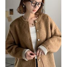 クラシカルエルフ(Classical Elf)の絶妙な配色がお洒落心をくすぐる！ダブルフェイスフェザーカーディガン