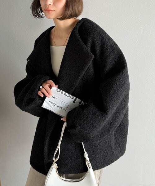 25AW新作】たっぽりコクーンシルエットでちょこっとガーリー見せ。ノー