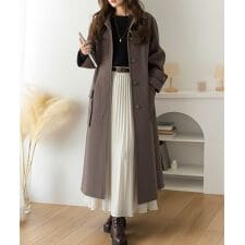 【2025AW新作】上品を纏う、主役級アウター。ロング丈比翼ステンカラーコート