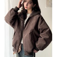 クラシカルエルフ(Classical Elf)の《JaVaジャバコラボ》甘辛バランスで“大人可愛い”リブタートル オーバーサイズスウェードブルゾン