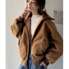 クラシカルエルフ(Classical Elf)の《JaVaジャバコラボ》甘辛バランスで“大人可愛い”リブタートル オーバーサイズスウェードブルゾン