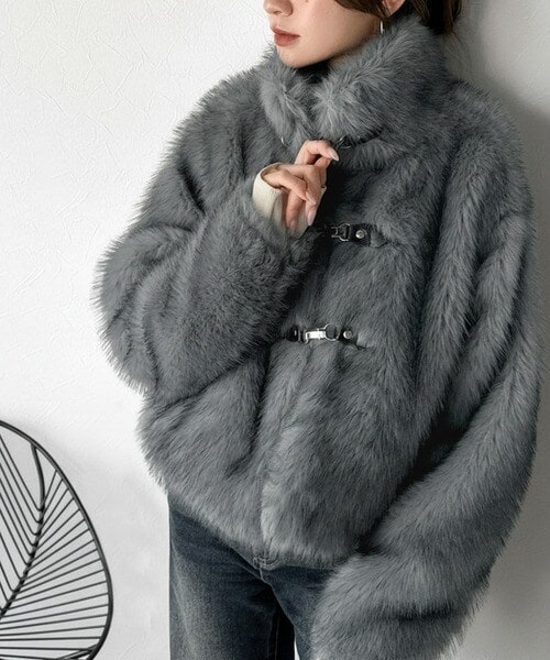 クラシカルエルフ（Classical Elf）/25AW新作【mily bilet】秋冬モードを盛り上げる素材感♪レザーバックル使いファーブルゾン 25AW新作【mily bilet】秋冬モードを盛り上げる素材感♪レザーバックル