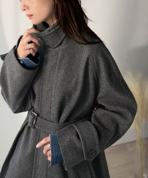 25AW新作】大人の魅力を引き立てる、上品な一着。ベルト付き比翼