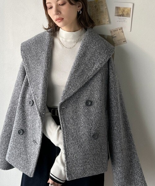 マシュマロボア素材切替Pコート | ザ ショップ ティーケー(THE SHOP