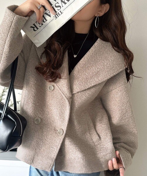 マシュマロボア素材切替Pコート | ザ ショップ ティーケー(THE SHOP