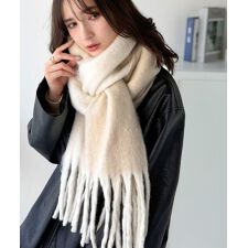 【25AW新作】顔まわりに華やぎをプラス♪ バイカラー起毛マフラー