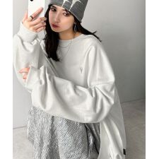 【Classical Origin】スウェードポンチ素材ビックシルエットトレーナー（長袖）