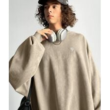 【Classical Origin】スウェードポンチ素材ビックシルエットトレーナー（長袖）