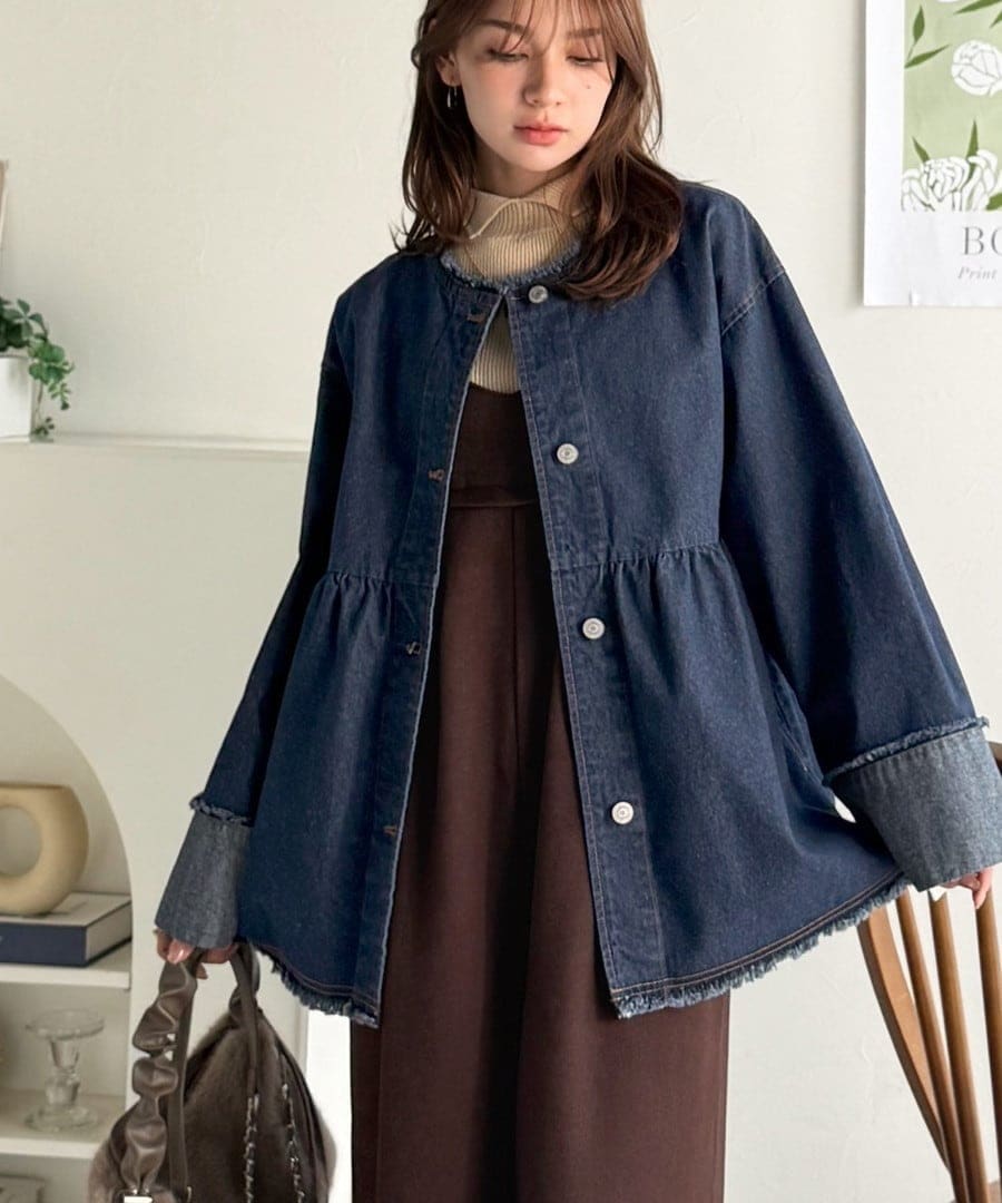 カラーデニムジャケット | レリアン プラスハウス(Leilian PLUS HOUSE