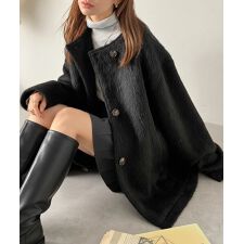 リラックス感漂うゆったり大人シルエット。ムードをまとう。ミックスシャギーミドルコート