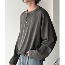 【Classical Origin】ピグメント加工サーマルヘンリーネックTシャツ（長袖）