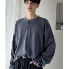【Classical Origin】ピグメント加工サーマルヘンリーネックTシャツ（長袖）