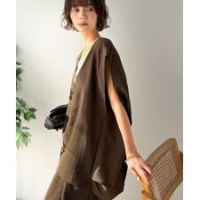 【Classical Evon】シンプルな品をまとう。リネンタッチベスト（Vネック）