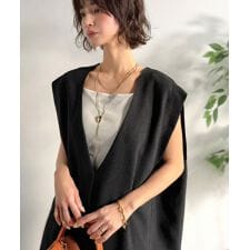 【Classical Evon】シンプルな品をまとう。リネンタッチベスト（Vネック）