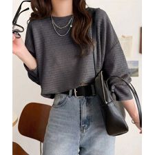 品のある透け感で、さりげない存在感を♪レーシージャガードドルマントップス(長袖)