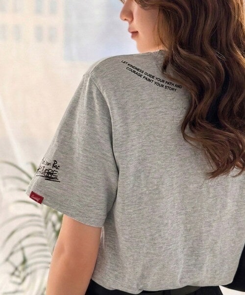 8SM1 日本製　フロントプリントTシャツ　ホワイト　レディース　古着 tシャツ フロントプリント Tシャツ ロンT 長袖 レディース : ZOZOTOWN