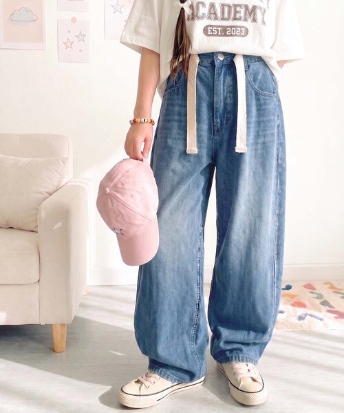 コーデセット ロゴBIGtee ワイドデニム コーデセット ロゴBIGtee