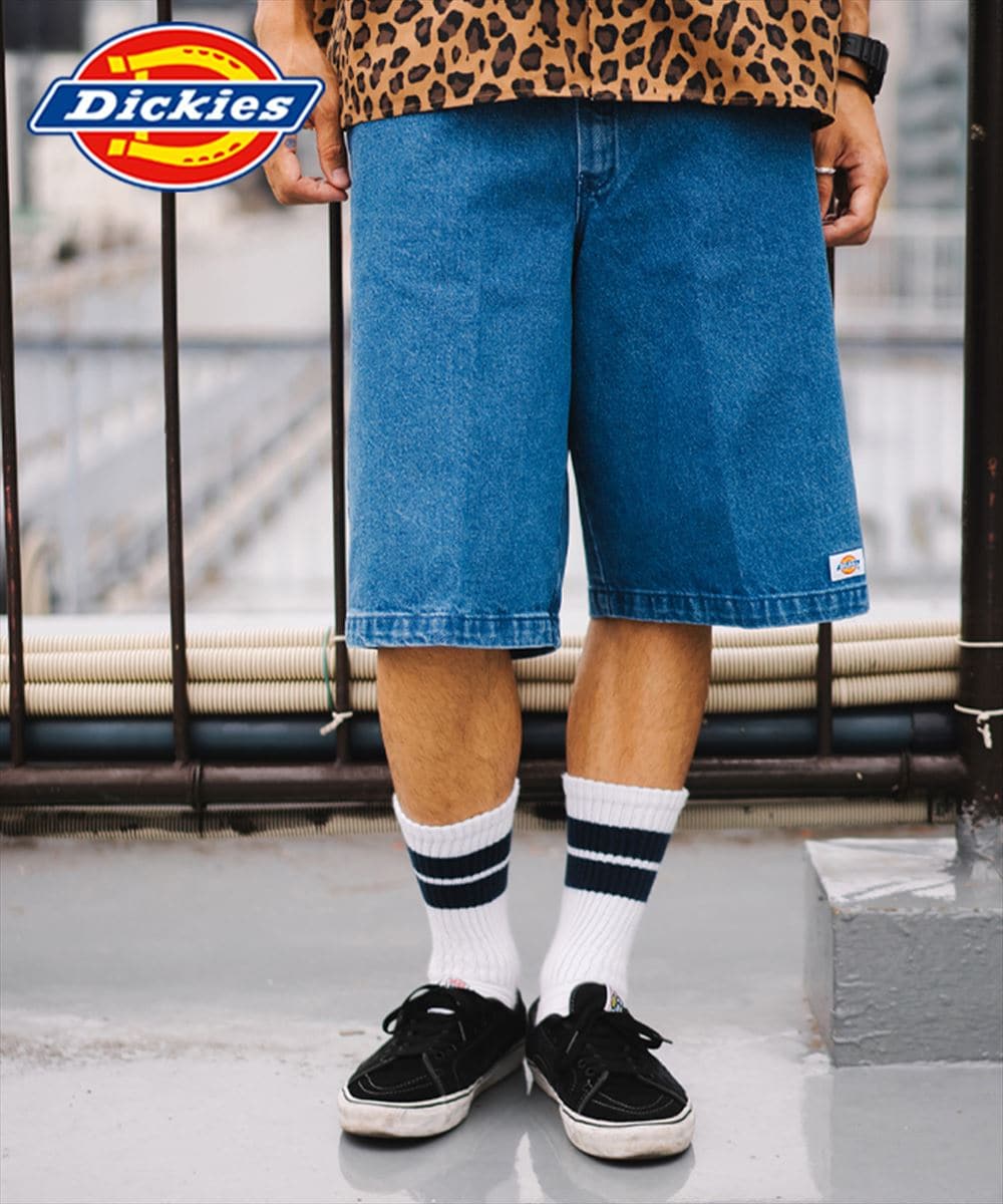 【500円引きクーポン】 Dickies】13 [18453000 ルーズフィット ワークショーツ デニム パンツ