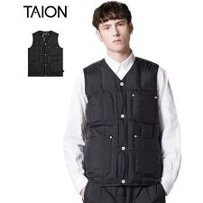 タイオン(TAION)の【TAION】ワークVネックボタン　ダウンベスト