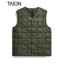 タイオン(TAION)の【TAION】ベーシック Vネックボタン インナーダウンベスト [TAION-001]