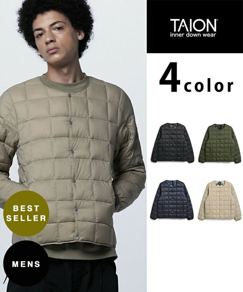 みーページ　インナーダウンクルーネックジャケット みーページ インナーダウンクルーネックジャケット ベーシック クルー