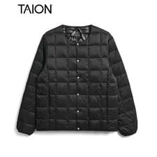 タイオン(TAION)の【TAION】ベーシック クルーネックボタン インナーダウンジャケット
