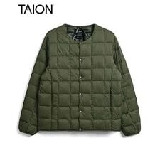 タイオン(TAION)の【TAION】ベーシック クルーネックボタン インナーダウンジャケット