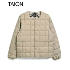 タイオン(TAION)の【TAION】ベーシック クルーネックボタン インナーダウンジャケット