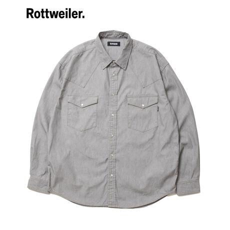 ROTTWEILER(bgC[) 2025'SS COLLECTIONuR9 GRAY DENIM SHIRTv6.5oz ̃O[fjngpChVGbg̃M[J[VcBROTTWEILERIWĩEGX^fBe[͂̃ACeBiԍRW25S0201[^:rtw503sh0201gy]