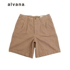 【alvana】NATURAL TWILL SHORT PANTS / ブラウン [ALV-9011