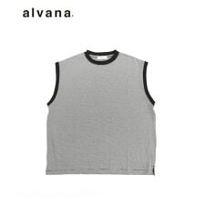 【alvana】NARROW BORDER NO SLEEVE TEE SHIRTS