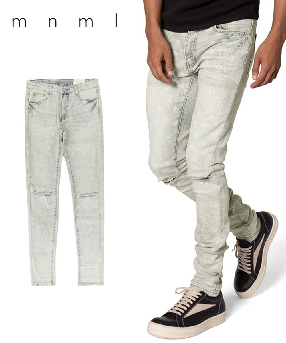 スタイライズ（STYLISE）/【mnml】X696 PAISLEY PATTERNED SKINNY DENIM [I] mnml】X696 PAISLEY PATTERNED SKINNY DENIM [I] | スタイライズ