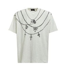 NECKLACE V NECK TEE / ホワイト [BR25SS-C5029]