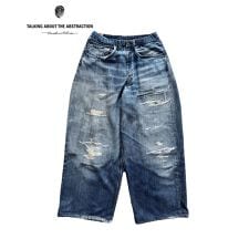 【TALKING ABOUT THE ABSTRACTION】DENIM PRINT ワイドパンツ