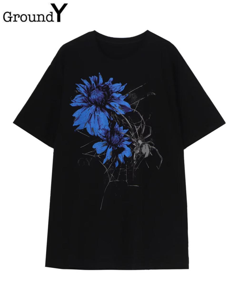 GroundYコットンジャージースクエアTロングスリーブ　ブラック　M GroundYコットンジャージースクエアTロングスリーブ ブラック M