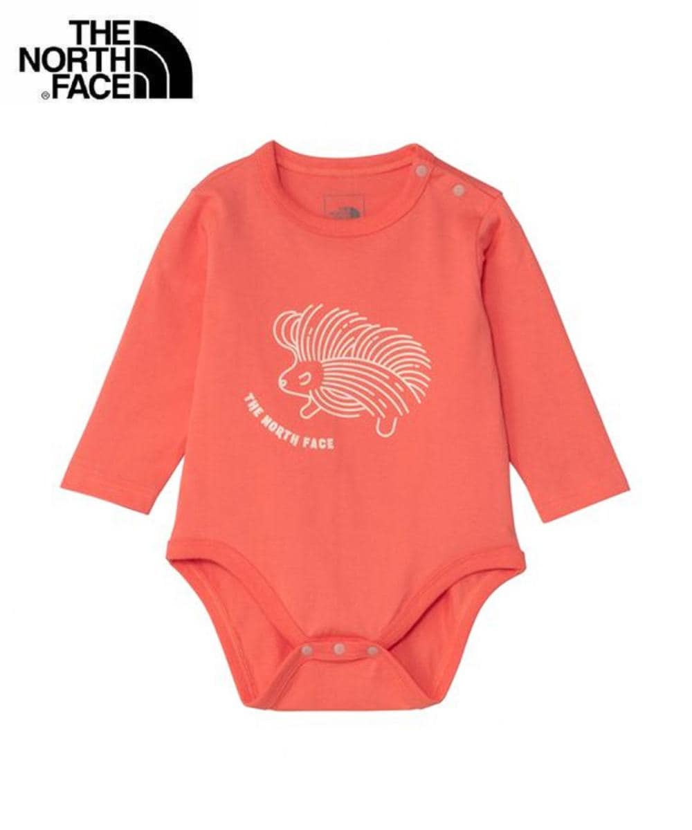 [}C]yTHE NORTH FACEzB L/S Cotton Rompers [NTB82550 ]/UEm[XEtFCXiTHE NORTH FACEj rOR[iLCj