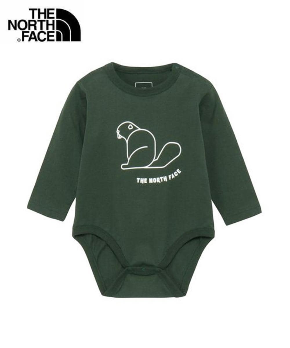 [}C]yTHE NORTH FACEzB L/S Cotton Rompers [NTB82550 ]/UEm[XEtFCXiTHE NORTH FACEj ApCiALj