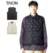 タイオン(TAION)の【TAION】ミリタリー クルーネック ダウンベスト-ソフトシェル [TAION-004ALSBML