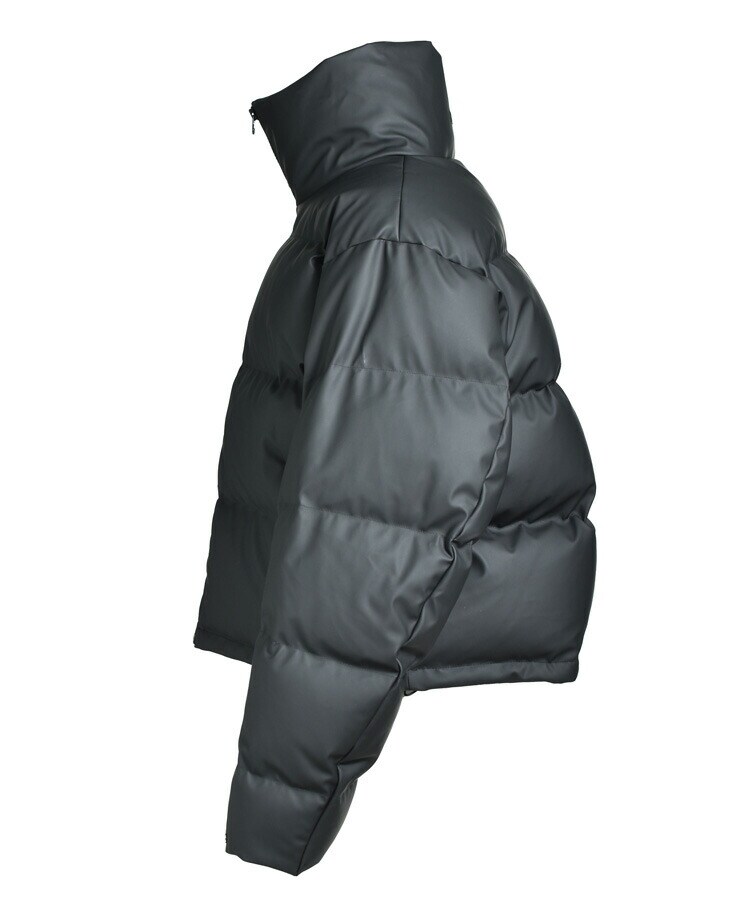 FAUX LEATHER MATTE DOWN JACKET / ブラック [BR25AW-O001 | スタイ