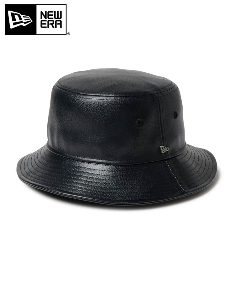 帽子 01 BUCKET-01 SYNTHETIC LEATHER BLK [SSL] | ニューエラ(NEW ERA