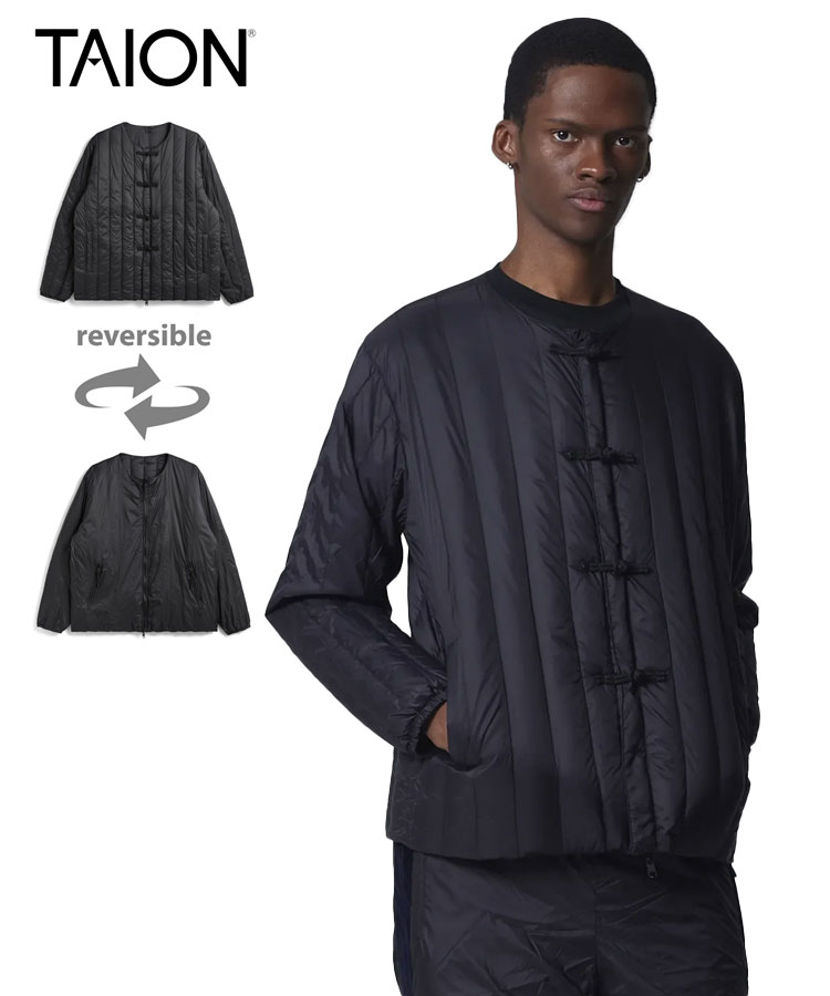 ジャパンスペシャル チャイナボタン ダウンジャケット / ブラック