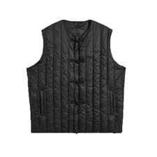 ジャパンスペシャル チャイナボタン ダウンベスト / ブラック×ブラック [TAION-V01JS]