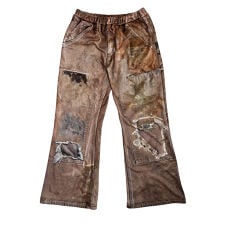 PRINT FLARE PANTS / ブラウン [26SS-PT-003]