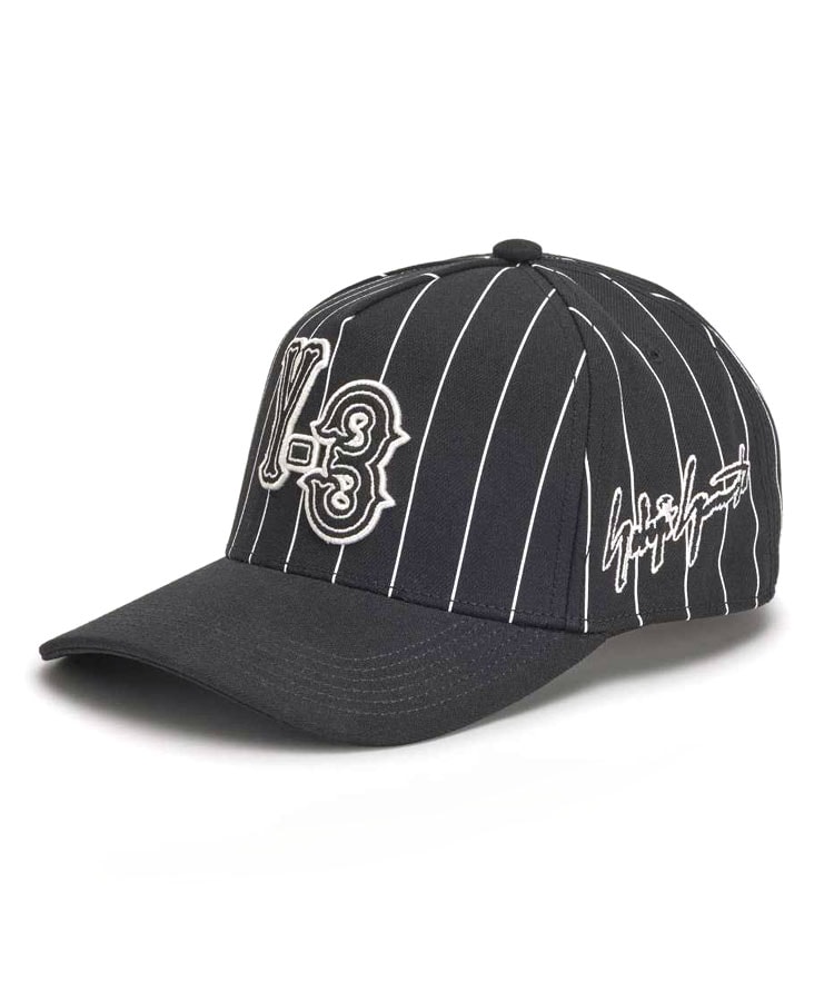 Y-3 PINSTRIPE CAP / ブラック [KR8938]