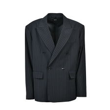 OVERSIZE DOUBLE JACKET / ネイビーストライプ [BR26SS-O0005]