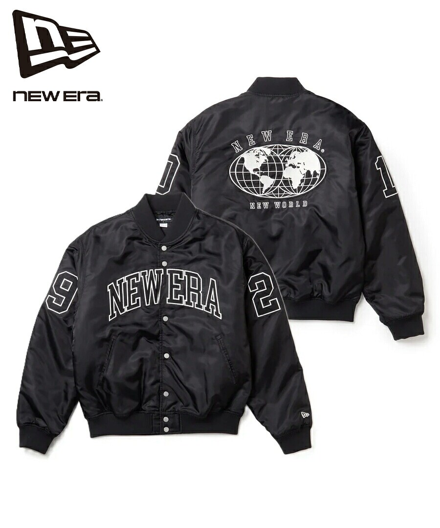 ナイロン バーシティージャケット NEW ERA / ブラック [15129327