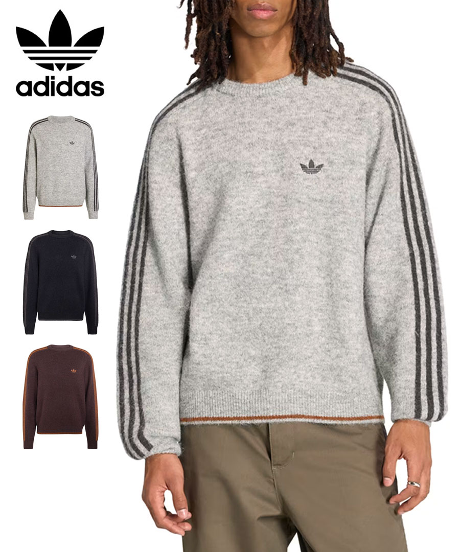 3 STRIPES FLUFFY KNIT CREW【MNA94】/ 3カラー | アディダス(adidas