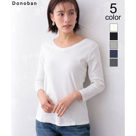 Vネック8分丈コットンフライスtシャツ ドノバン Donoban Dso012wk0091te ファッション通販 マルイウェブチャネル