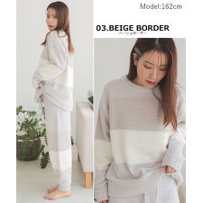 ドノバン(DONOBAN)の【Donoban】もこもこルームウェア ロングパンツSET【めざましテレビ イマドキでご紹介】